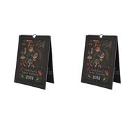 2X Calendario lunare Dark Forest 2025, ciondolo da parete illustrato per ufficio