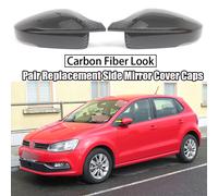 2x Calotta Specchio Retrovisore Carbon Nero L&R Per VW Polo MK5 2009-2017