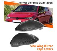 2x Calotta Specchio Retrovisore Stile Fibra Di Carbonio Per VW Golf MK8 2021-25
