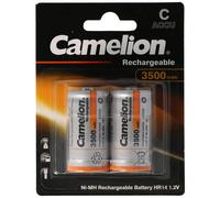 2x CAMELION Batterie Ricaricabili NiMH HR14 C 1.2V 3500mAh