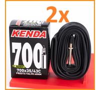 2x CAMERE D'ARIA GRAVEL 700c 700x35-43c 29" bici bicicletta 60mm valvola corsa