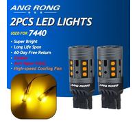 2x Canbus 7440 T20 W21W 15 SMD Freccia LED Arancione Priva Errori