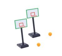 2x Canestro da basket per casa delle bambole con palline 1/12 Classico per
