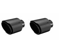 2x Carbonio Tubo Finale per Audi A3 A4 A5 A6 A7 A8 Tt 100mm Nero
