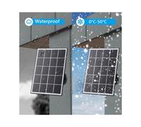 2X Caricabatterie A Pannello Solare da 20 W per Videocitofono Ring, Supporto Regolabile A 360, per Campanello 4/3/3 /2 Nero