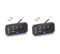 2X Caricabatterie con Presa USB 12V A 3 Porte, PD3.0 Tipo C, QC 3.0 USB A e1205