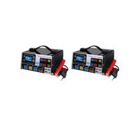 2X Caricabatterie per Auto 400A, Caricabatteria Rapido Ad Alta Potenza per Batterie da 12V/24V, Caricabatteria Intelligente A Impulsi da 220W, Spina
