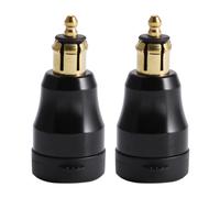 2X Caricabatterie Rapido Impermeabile per Moto con Porta Usb Tipo-C 12V / 24V Qc3.0 Adattatore di Alimentazione Presa Hella Din Plug per