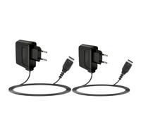 2X Caricatore Compatibile con Nintendo DS e GBA SP Game Boy Advance SP Nero | Caricabatterie CA, cavo 1 m, spina EU, Charger Power Adapter DC 5.2V e 320 mA AC 100-240V 50/60 Hz