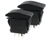 2X Carling Technologies (VLD1S00B-AZC00-000) Interruttori a bilanciere DP (ON) Off(ON) 20A 12V Sigillato Non-il