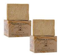 2x Carone - Sapone di Aleppo al 55% di olio di Alloro - 200 g - Pacchetto da 2 saponi da 200 g cadauna