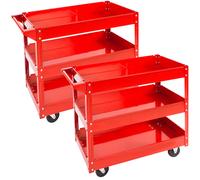 2x Carrello portautensili a 3 piani Carrello da officina Carrello da montaggio n