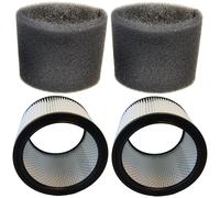 2x Cartuccia Filtri + 2x Schiuma Manica per Shop-Vac Aspirapolvere, 90304 90585
