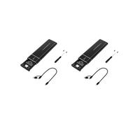 2X Case SSD M2 Custodia SSD M.2 NVMe USB 3.1 Tipo C Gen2 10 Gbps Senza Attrezzi Scatola UnitÃ A Stato M.2 NVMe NGFF Nero