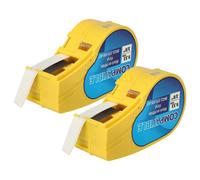 2x Cassetta per Brady BMP21-LAB BMP21-PLUS ID PAL BMP21 Vinile nero-bianco