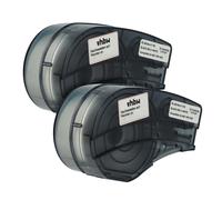 2x Cassetta per Brady BMP21-LAB BMP21-PLUS ID PAL M210 BMP21 LABPAL nero-bianco
