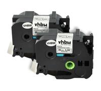 2x Cassetta per Brother P-Touch 9600 9800PCN 9500pc 9700PC 9500 nero-bianco