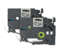 2x Cassetta per Brother PT D600VP P700 H100LB H100R E100 E100VP nero-bianco