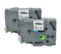 2x Cassetta per Brother PT RL 700 S nero-bianco