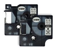 2x Cassetta per Dymo LabelManager 400 300 350 260P 280 360D 350D nero-bianco
