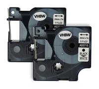 2x Cassetta per Dymo LabelManager 400 450D 450 500TS 500 300 nero-bianco