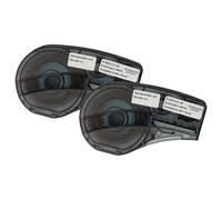 2x Cassetta sostituisce Brady M21-750-427 Vinile nero-bianco
