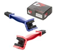 2x Catene Spazzola Cura Della Pulitore Pignone Rosso Blu per Honda Due Ruote