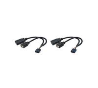 2X Cavo Adattatore Pannello Frontale USB da 9 PIN A USB-A Maschio e TIPO-e KEY-A Cavo Adattatore Pannello Frontale USB da 9 PIN A USB2.0 Tipo-C