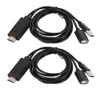 2X Cavo Adattatore USB Maschio A Maschio HDTV per 7 / 7Plus / 6S 6