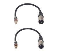 2X Cavo da RCA Femmina Un XLR Maschio, Convertitore da XLR Un RCA, Adattatore per Cavo Adattatore, Cambia Cavo -30 cm
