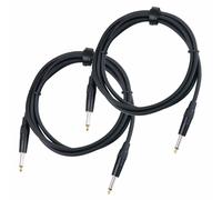 2x Cavo de Casse Audio Altoparlanti Jack 6,3mm 1/4'' Auxiliaire Mono Macho 2,5m