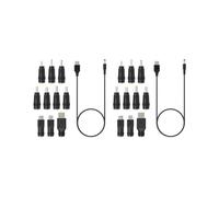 2X Cavo di Alimentazione CC USB Un Spina Intercambiabile CC Multifunzione 5.5X2.1