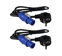 2X Cavo di Alimentazione Powercon Plug Stage Light 3core 1.2M Cavo di Collegamento Alimentazione DMX512 Luce LED Luce Evento Spettacolo SPINA UE