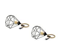 2x cavo di canapa / cavo tessile LEKA interruttore a spina beige 3 m presa