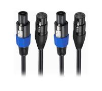 2X Cavo di Prolunga Audio Speakon Maschio A XLR Femmina Speakon Maschio A XLR Femmina - Microfono da Palco Pro DJ PA Gig Stage