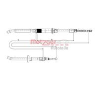2x cavo freno a mano Metzger posteriore per VW Passat 3B + Variant