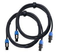 2x Cavo Speakon 4 Poli Cassa Amplificata Acustische Professionale 2,5 mm² 2,5m