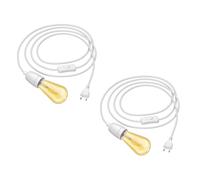 2x cavo tessile LEHA II interruttore a spina bianco 3 m presa in porcellana 1x [EEK: E]