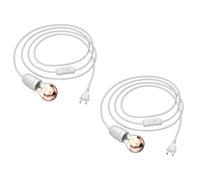 2x cavo tessile LEHA II interruttore a spina bianco 3 m presa in porcellana 1x [EEK: E]