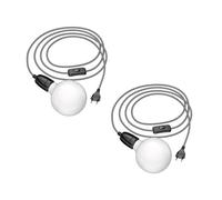 2x cavo tessile LEHA II interruttore a spina nero bianco seghettato 3 m [EEK: D]