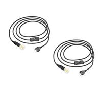2x cavo tessile LEHA interruttore a spina nero 3 m attacco lampada 1x E14 max.