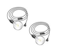 2x cavo tessile LEHA interruttore spina nero bianco frastagliato 3 m presa [EEK: E]