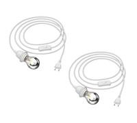 2x cavo tessile LEKA interruttore a spina bianco 3 m attacco lampada 1x E27 max. [EEK: E]