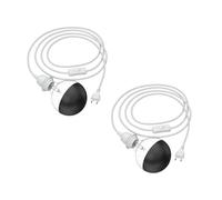 2x cavo tessile LEKA interruttore a spina bianco 3 m attacco lampada 1x E27 max. [EEK: F]