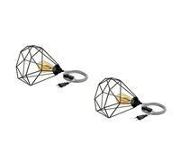 2x cavo tessile LEKA interruttore spina nero bianco frastagliato 3 m presa [EEK: E]