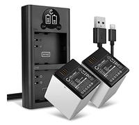 2x CELLONIC Batterie A-2 di ricambio da 3000mAh per Arlo Go 1 (VML4030, VMA4410) sistema di sicurezza telecamera di sorveglianza + Caricabatteria doppio per impianti allarme