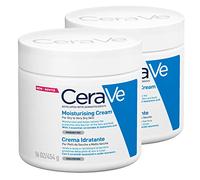 2x CeraVe Crema Idratante Pelli Secche e Molto Secche con 3 Ceramidi Essenziali e Acido Ialuronico Viso e Corpo Senza Porfumo - 2 Barattoli da 454g ognuno