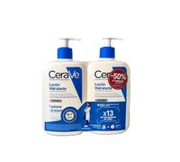 2x Cerave Lozione Idratante Viso e Corpo per Pelli Normali e Secche con 3 Ceramidi Essenziali e Acido Ialuronico - 2 Flaconi da 473ml ognuno