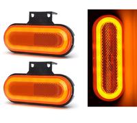 2x Certificato Adr Lato Arancio Neon 12-24V LED Marker lights per Volvo Scania