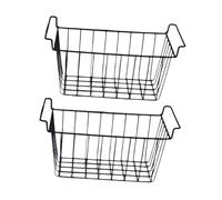 2x cestelli in filo d'acciaio per congelatore profondo con manici per